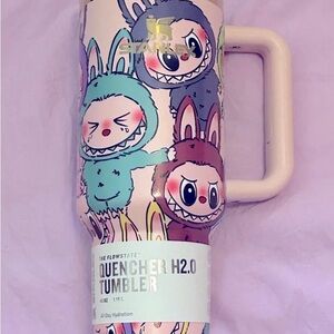Stanley Quencher H2.0 Tumbler with Cartoon Labubu Design